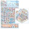 Isometric Sticker Scene Set, Cute Pastel Aquarium, Ocean Themed Animals, Adorabilities